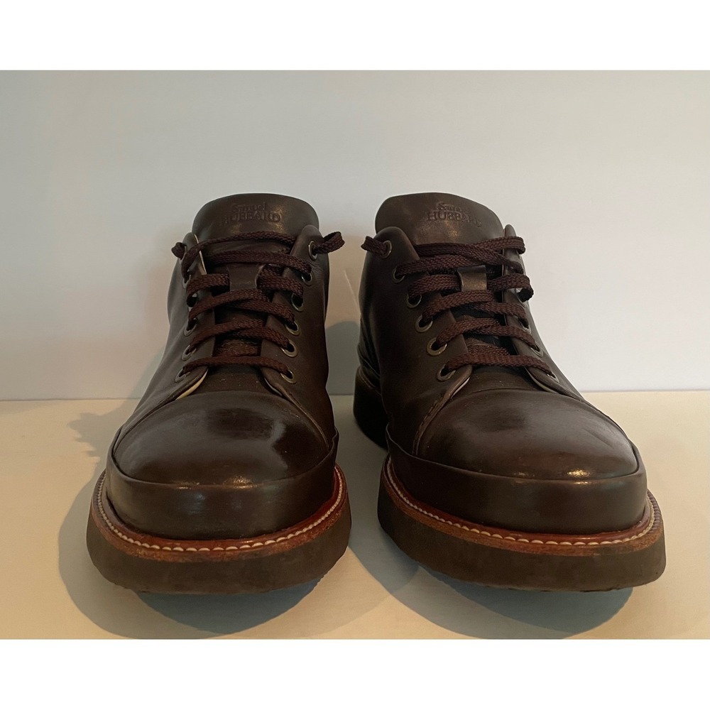 Samuel Hubbard Mens Dress Fast Brown Leather Dress Sneakers Shoes Business 9 M - Picture 3 of 10